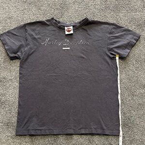 Women’s Harley-Davidson Charcoal Script Logo Tee